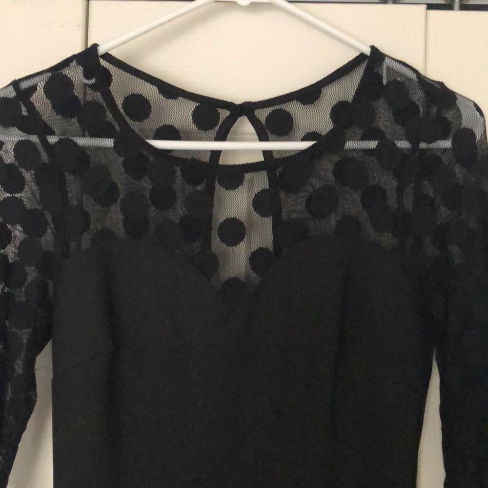 Mesh polka dot skater dress